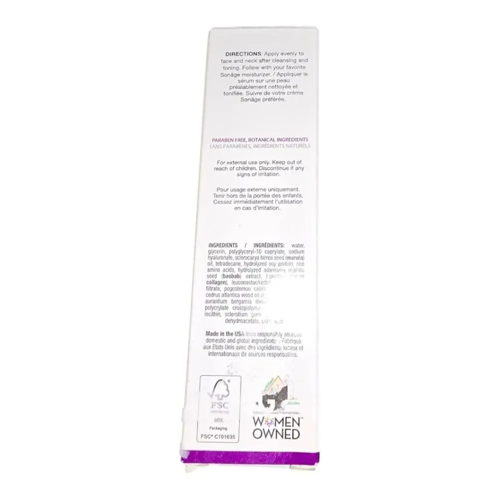 SONAGE Collagen Boosting Serum Collagen Face Serum For Skin Plumping New 15ML